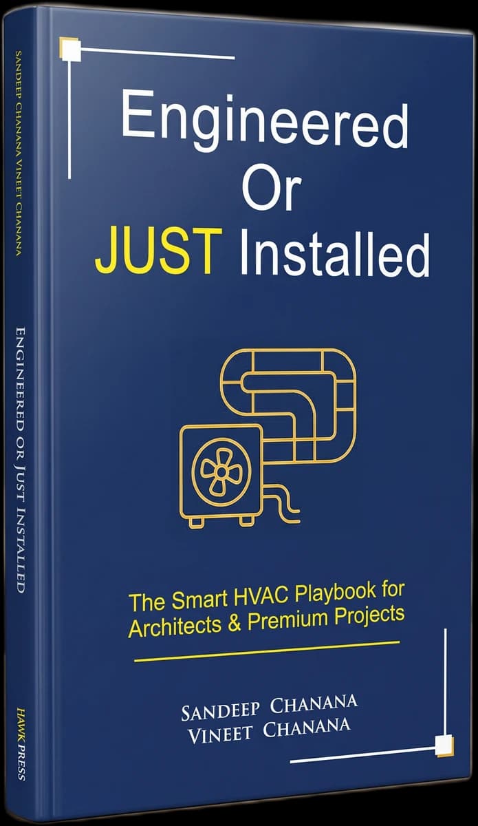 Cover of the book Engineered or Just Installed: The Smart HVAC Playbook for Architects & Premium Projects, by Sandeep Chanana and Vineet Chanana